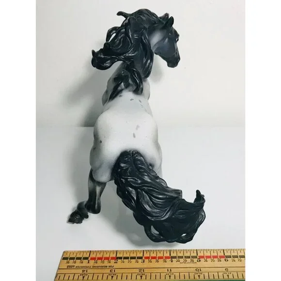 Breyer Nokota Horse Blue Roan Mustang #1279 2007 Benefit Model Figure Gray Black - Picture 9 of 9